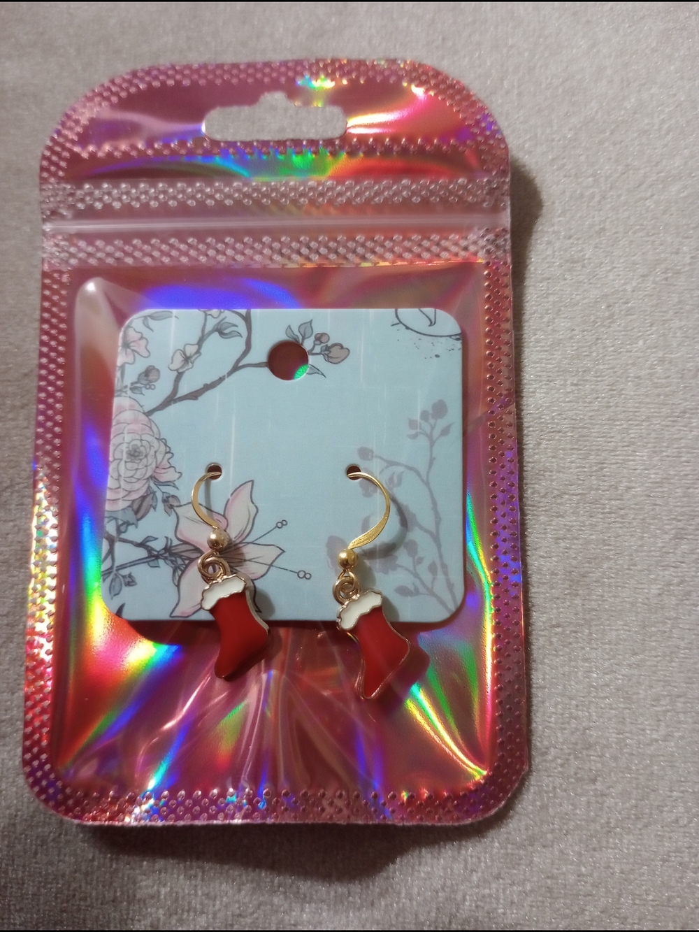 Christmas Stocking Drop Earrings